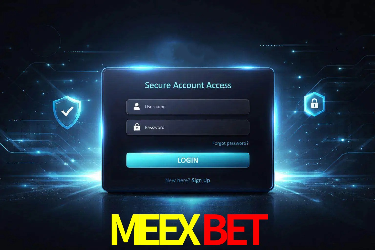 Pantalla de inicio de sesión de cuenta MEEXBET para usuarios en México