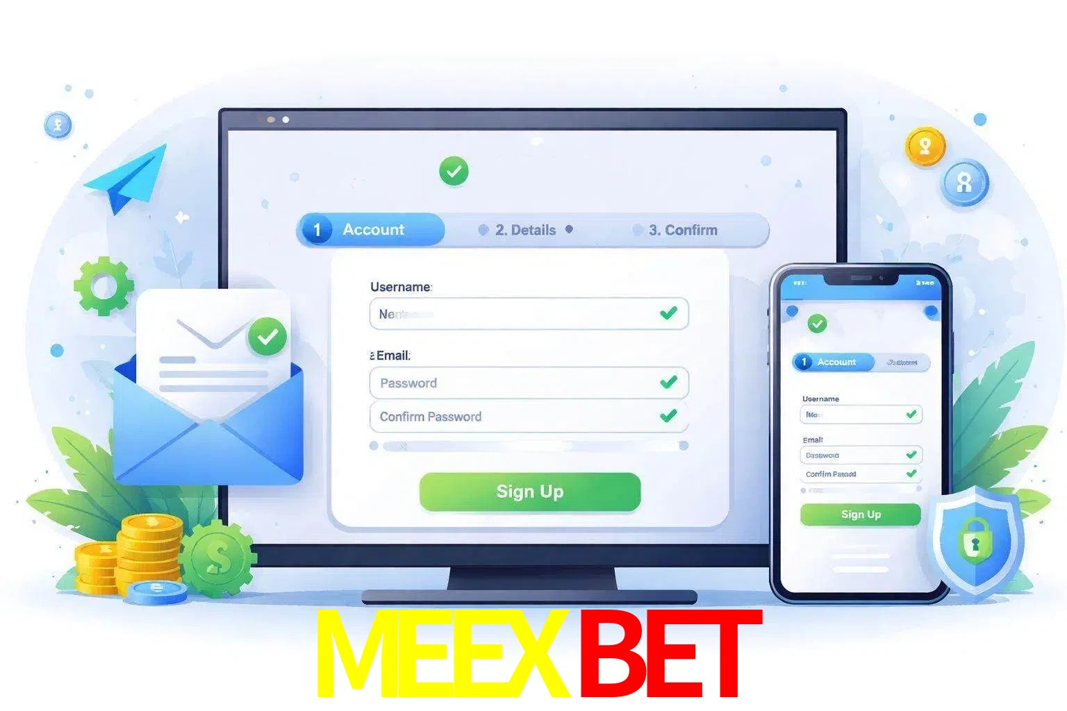 Registro de nuevo usuario y configuración de cuenta MEEXBET
